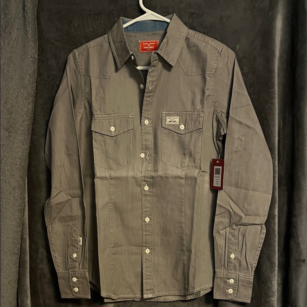 Kimes Ranch Charcoal Button-Down Shirt